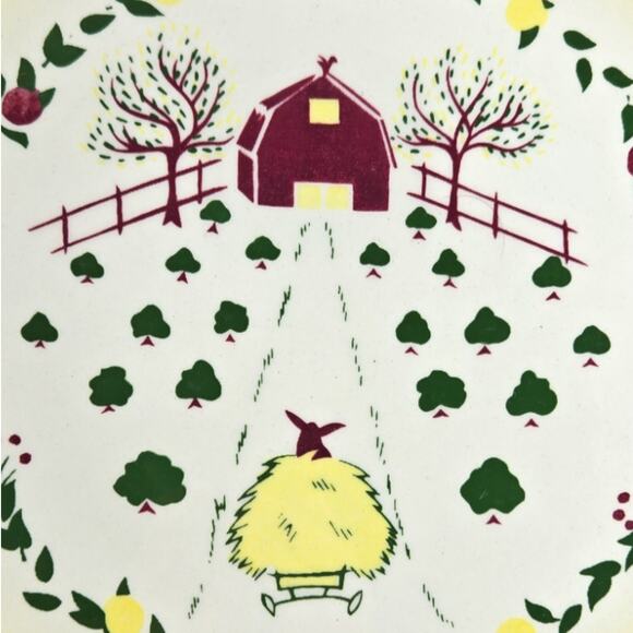 Brock of California | One Farm Scene Dinner Plate | Size 11 inches - Picture 2 of 4